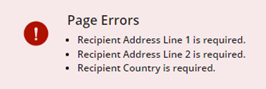 Page errors alert